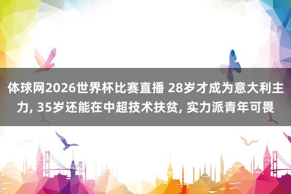 体球网2026世界杯比赛直播 28岁才成为意大利主力, 35岁还能在中超技术扶贫, 实力派青年可畏