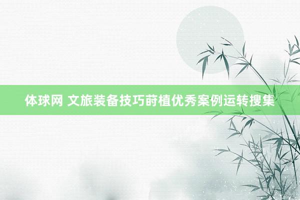 体球网 文旅装备技巧莳植优秀案例运转搜集