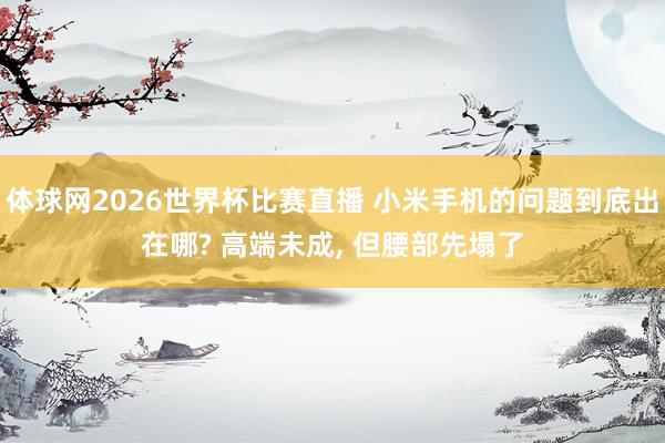 体球网2026世界杯比赛直播 小米手机的问题到底出在哪? 高端未成, 但腰部先塌了