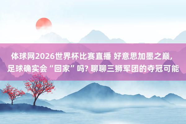 体球网2026世界杯比赛直播 好意思加墨之巅, 足球确实会“回家”吗? 聊聊三狮军团的夺冠可能