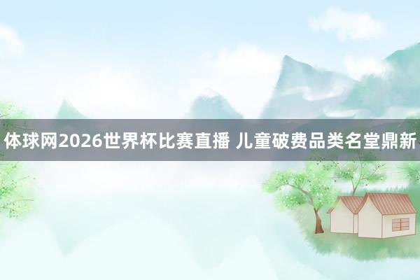 体球网2026世界杯比赛直播 儿童破费品类名堂鼎新