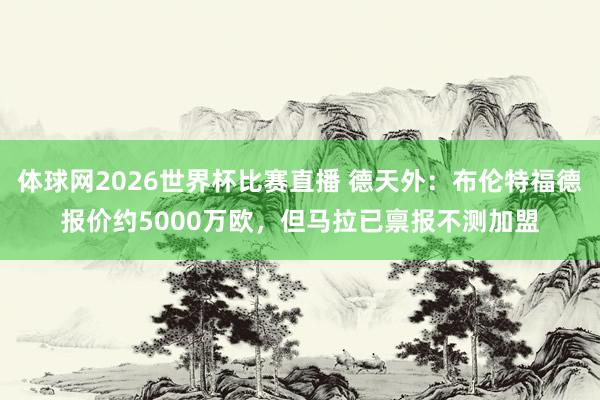 体球网2026世界杯比赛直播 德天外：布伦特福德报价约5000万欧，但马拉已禀报不测加盟